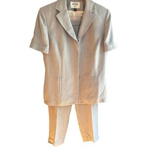 Kasper light grayish blue pantsuit Sz 14